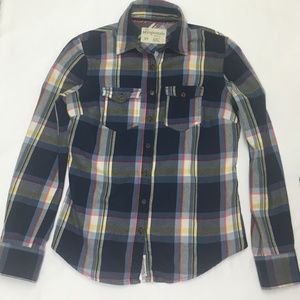 Aeropostale Plaid Multi Colored Button Down Shirt
